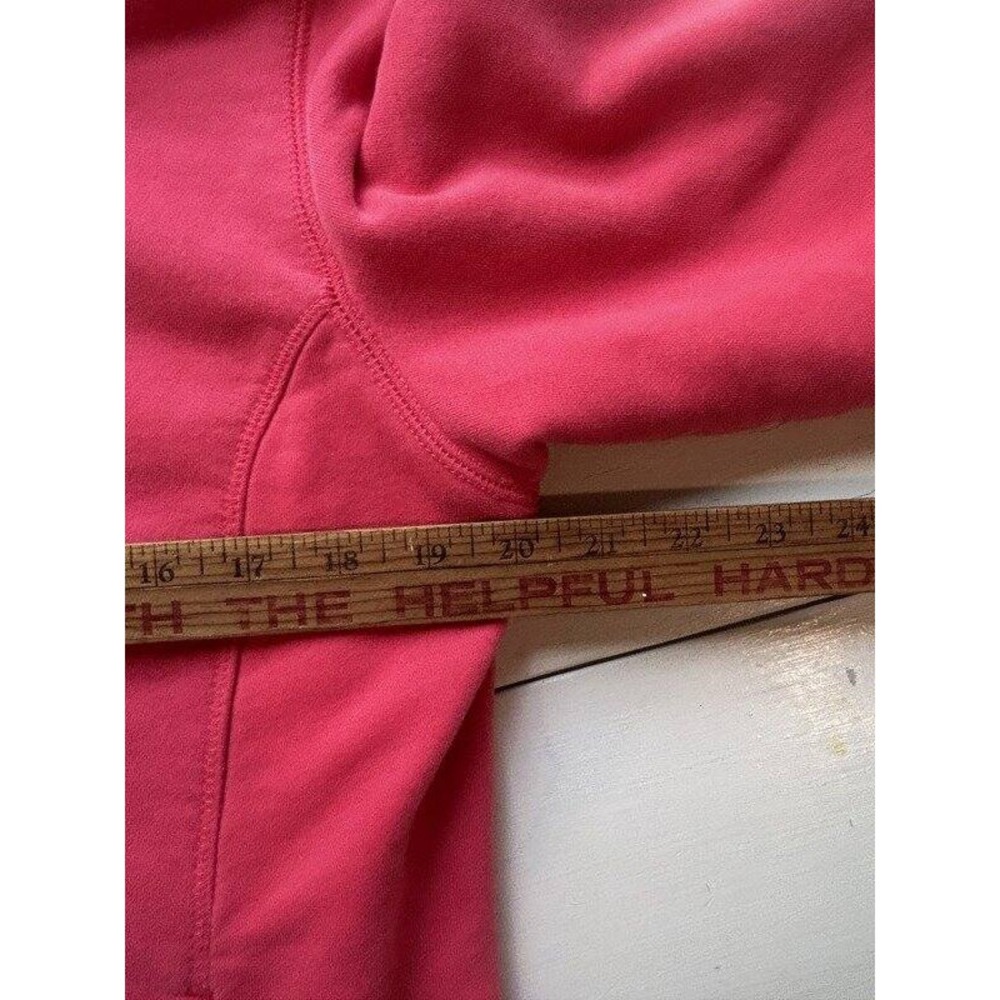 LL Bean Womens Sherpa Lined Hoodie Bright Pink Full Zip Size M - Picture 8 of 9